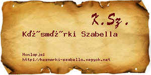 Késmárki Szabella névjegykártya
